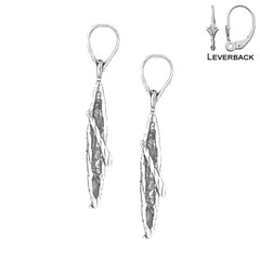 14K or 18K Gold 3D Canoe Earrings