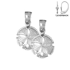 14K or 18K Gold Sand Dollar Earrings