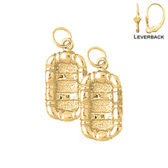 14K or 18K Gold 3D Raft Earrings