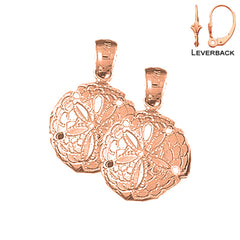 14K or 18K Gold Sand Dollar Earrings