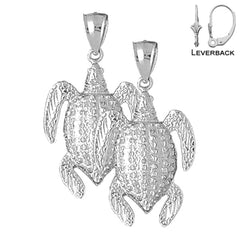 14K or 18K Gold Turtle Earrings