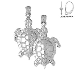 14K or 18K Gold Turtle Earrings