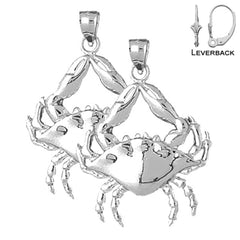 Pendientes Cangrejo de Oro de 14K o 18K de 35mm