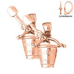 14K or 18K Gold California Pail And Shovel Earrings