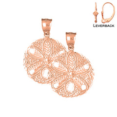 14K or 18K Gold Sand Dollar Earrings