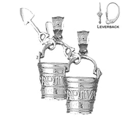 14K or 18K Gold California Pail And Shovel Earrings