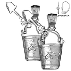 14K or 18K Gold Pail And Shovel Earrings