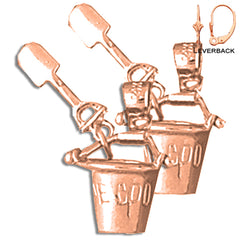 14K or 18K Gold Cape Cod Pail And Shovel Earrings