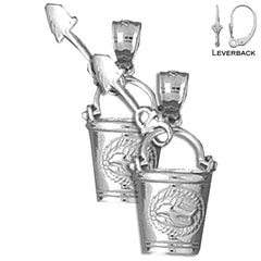 14K or 18K Gold Pail And Shovel Earrings