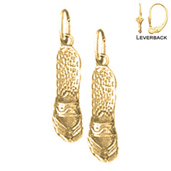 14K or 18K Gold Flip Flop Earrings