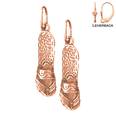 14K or 18K Gold Flip Flop Earrings