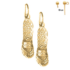 14K or 18K Gold Flip Flop Earrings