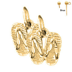 14K or 18K Gold Flip Flop Earrings