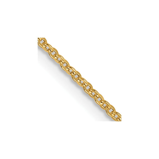 14K Yellow Gold 1.1mm Flat Cable Chain