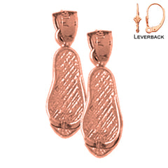 14K or 18K Gold Flip Flop Earrings