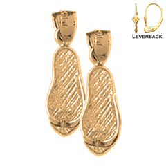 14K or 18K Gold Flip Flop Earrings