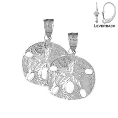 14K or 18K Gold Sand Dollar Earrings