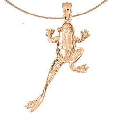 10K, 14K or 18K Gold Frog Pendant