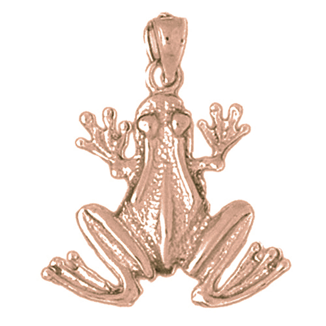 10K, 14K or 18K Gold Frog Pendant