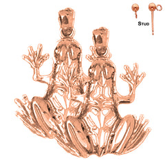 14K or 18K Gold Frog Earrings