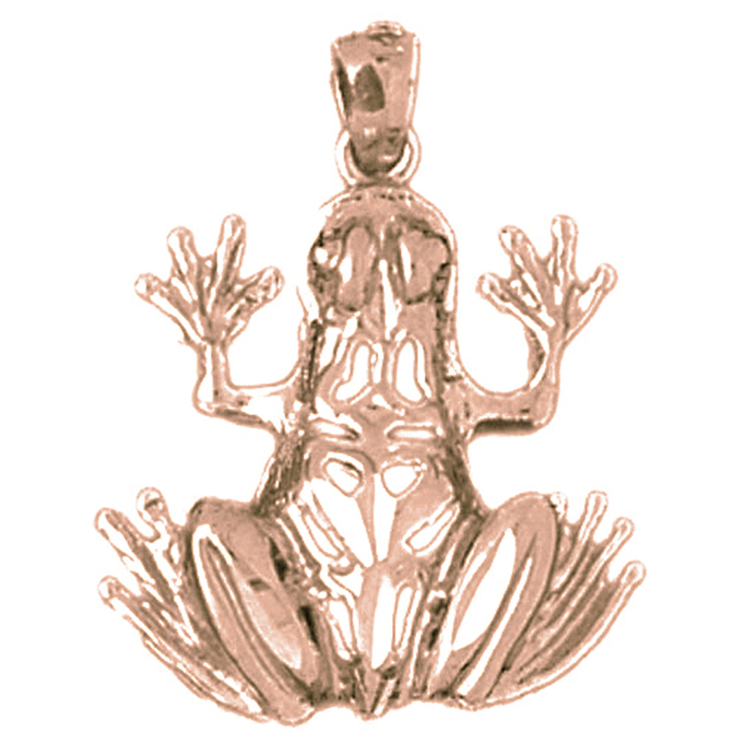 10K, 14K or 18K Gold Frog Pendant