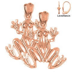 14K or 18K Gold Frog Earrings