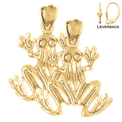 14K or 18K Gold Frog Earrings