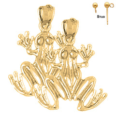 14K or 18K Gold Frog Earrings