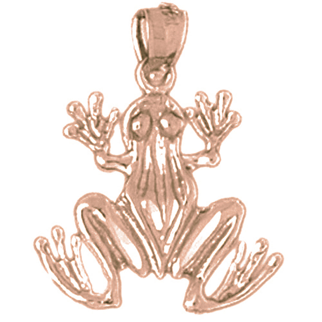 14K or 18K Gold Frog Pendant