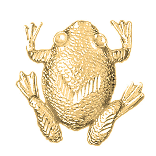 10K, 14K or 18K Gold Frog Pendant
