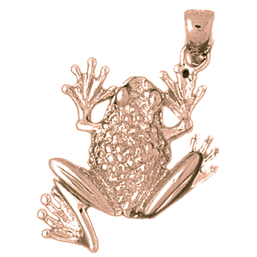 10K, 14K or 18K Gold Frog Pendant