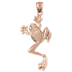 10K, 14K or 18K Gold Frog Pendant