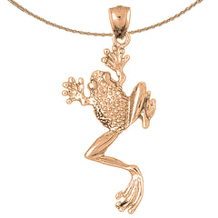 10K, 14K or 18K Gold Frog Pendant