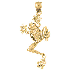 10K, 14K or 18K Gold Frog Pendant