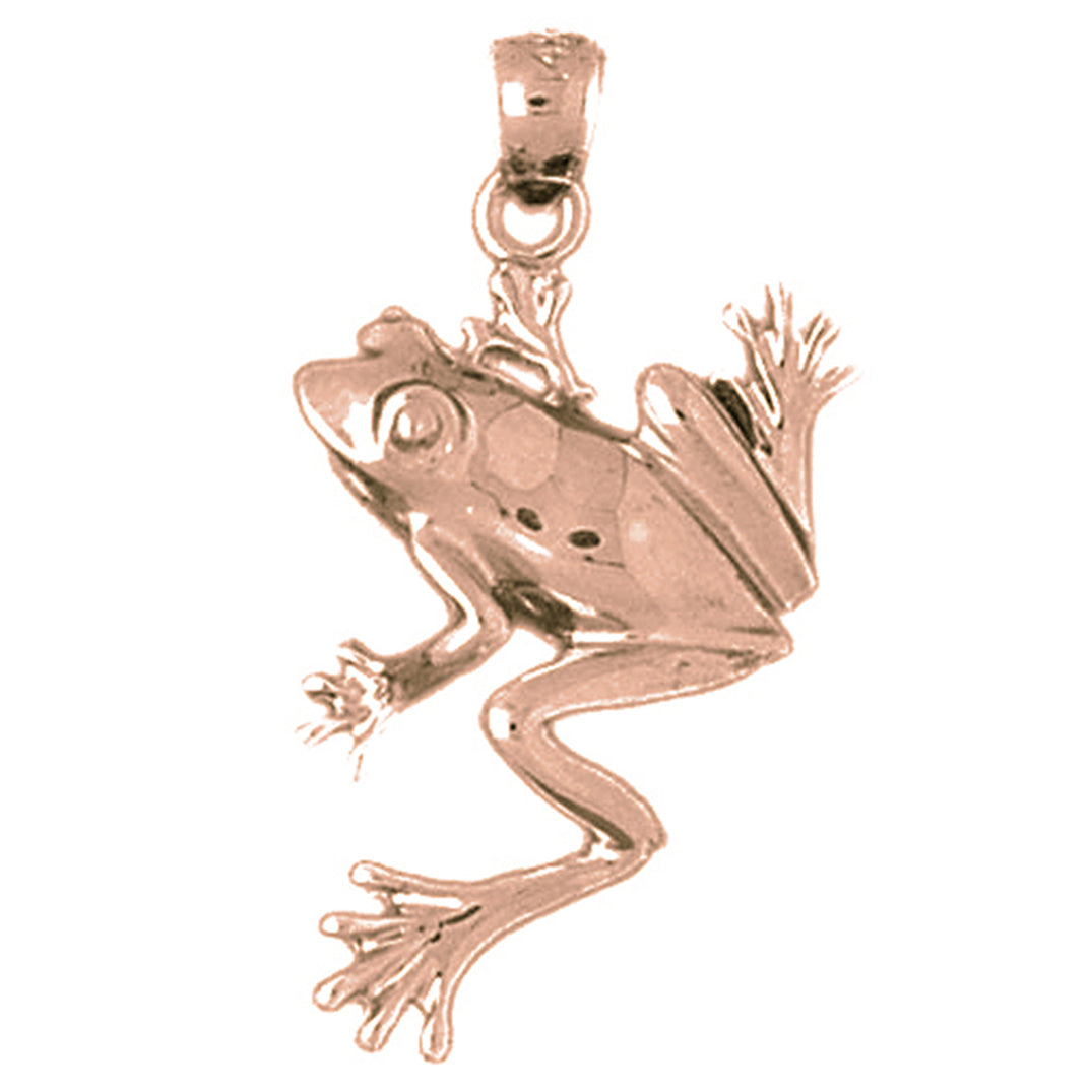 10K, 14K or 18K Gold Frog Pendant