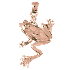 10K, 14K or 18K Gold Frog Pendant