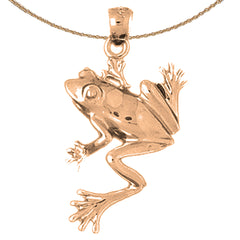 Froschanhänger aus 10 Karat, 14 Karat oder 18 Karat Gold