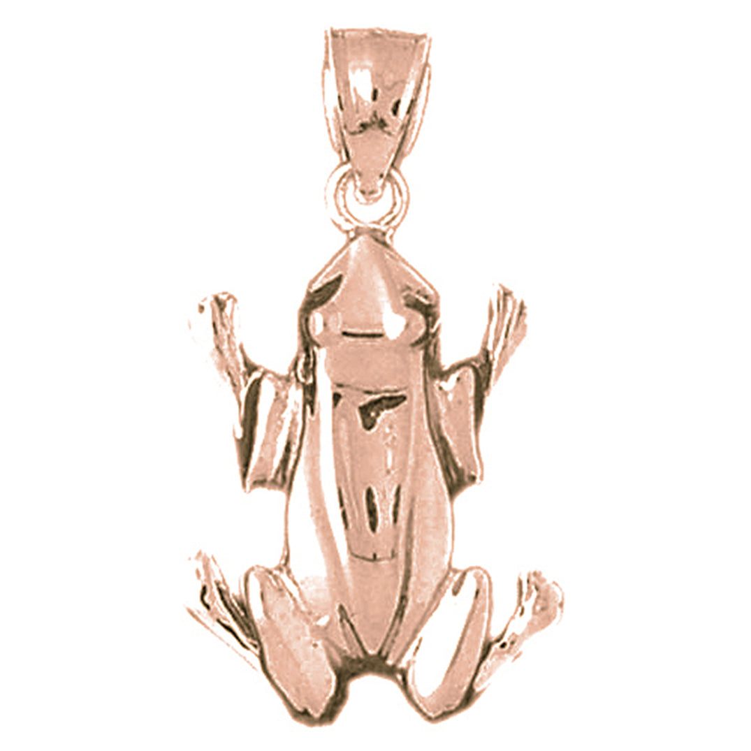 10K, 14K or 18K Gold Frog Pendant