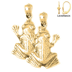 14K or 18K Gold Frog Earrings