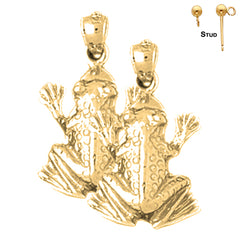 14K or 18K Gold Frog Earrings