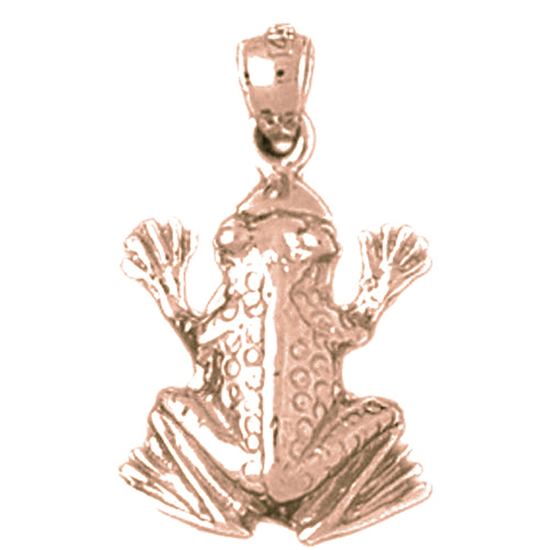 10K, 14K or 18K Gold Frog Pendant