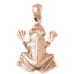 10K, 14K or 18K Gold Frog Pendant