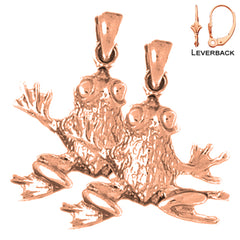 14K or 18K Gold Frog Earrings