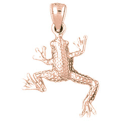 10K, 14K or 18K Gold Frog Pendant