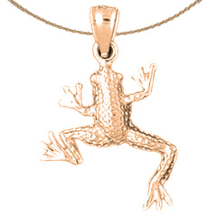 Froschanhänger aus 10 Karat, 14 Karat oder 18 Karat Gold