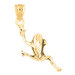14K or 18K Gold Frog Pendant