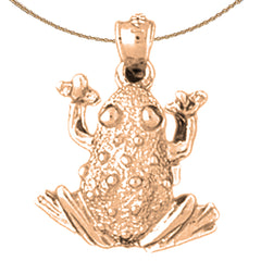10K, 14K or 18K Gold Frog Pendant