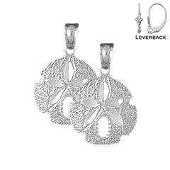 14K or 18K Gold Sand Dollar Earrings