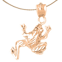 14K or 18K Gold Frog Pendant