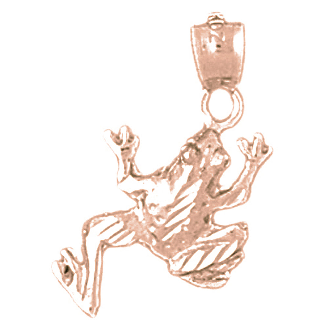 14K or 18K Gold Frog Pendant